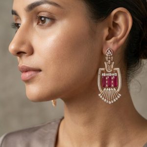 Luxury Chandelier Earrings | Bridal Statement Gold Earrings